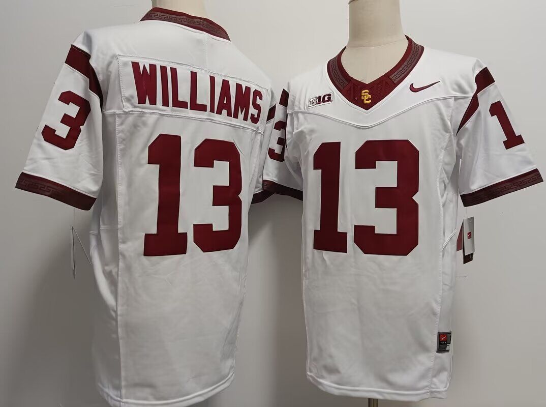 Men USC Trojans #13 Caleb Williams white 2024 Nike NCAA jersey